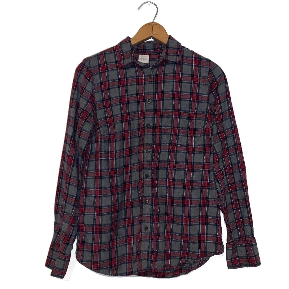 J. Crew tartan plaid flannel XS